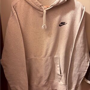 Nike Men's Light Gray Hoodie